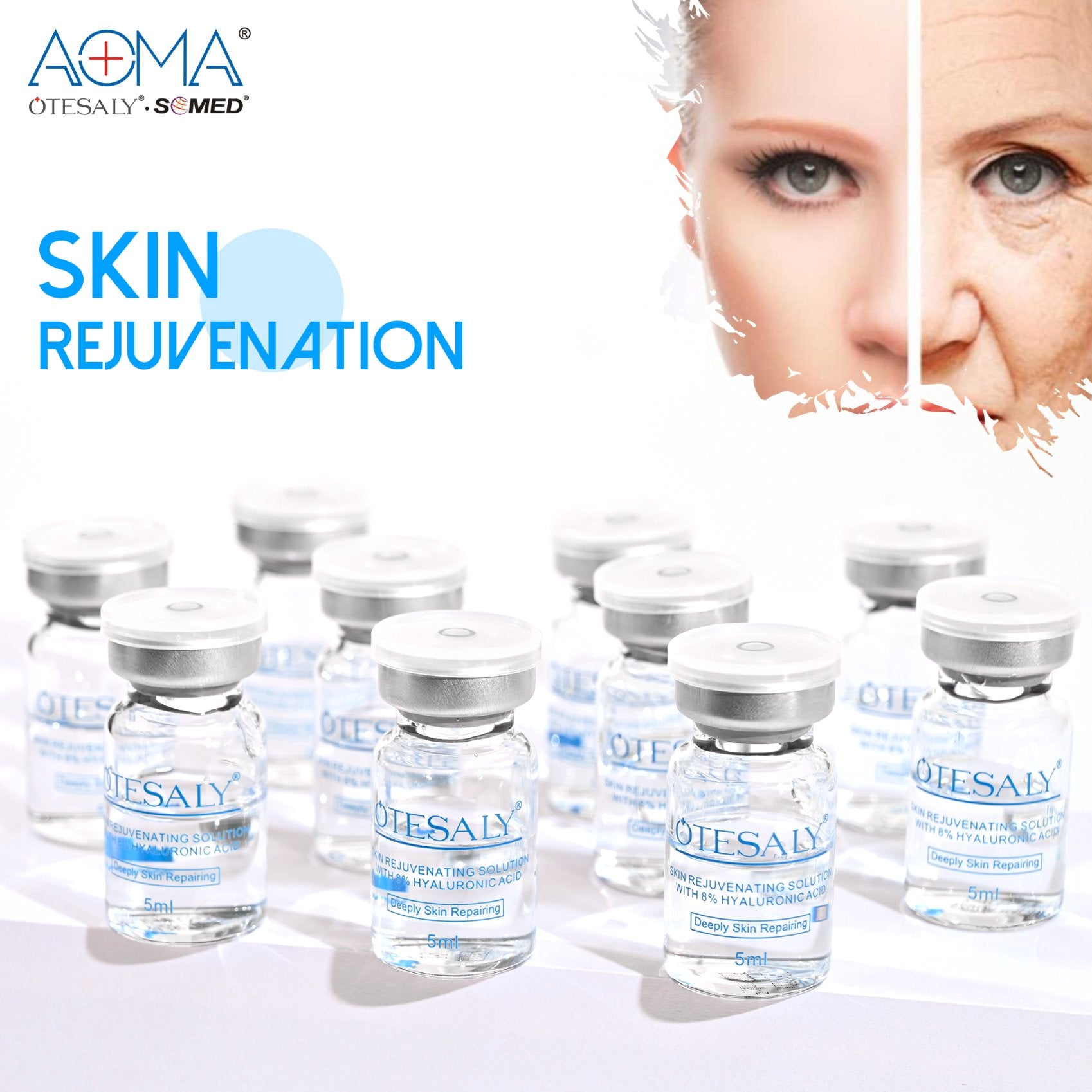 Compuesto OTESALY facial para dermapen con Acido Hialuronico al 8% 5ml
