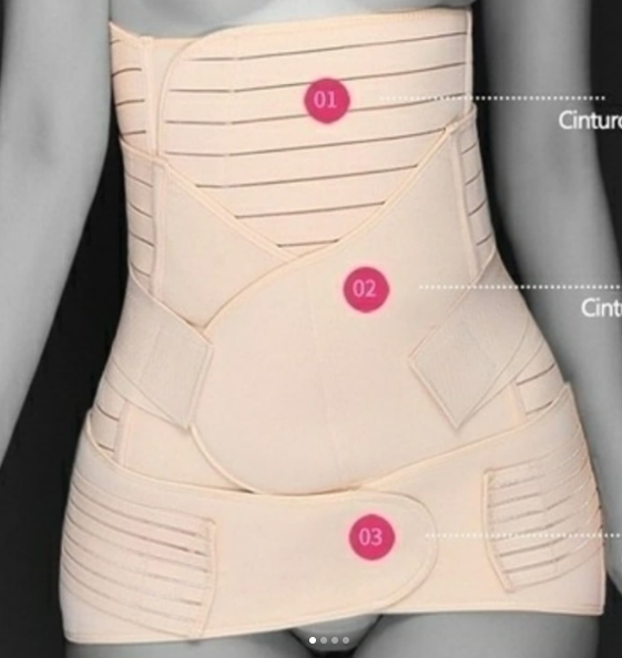 Faja 3en1 Abdominal Postparto Con Ballenas