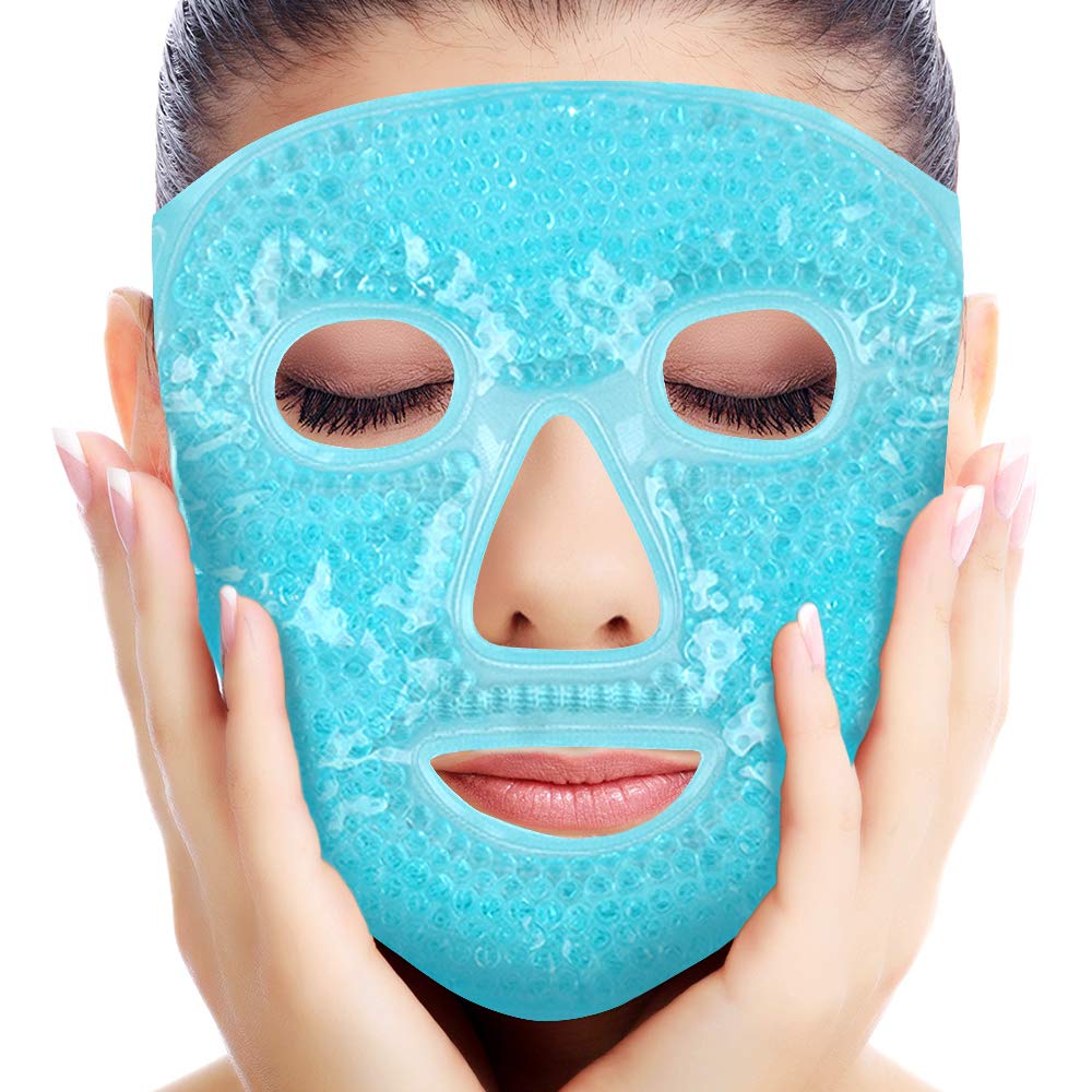 Máscara Facial de Gel Frío/Calor Descongestiva