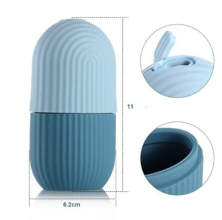 Masajeador Facial Roller de Silicona y Hielo