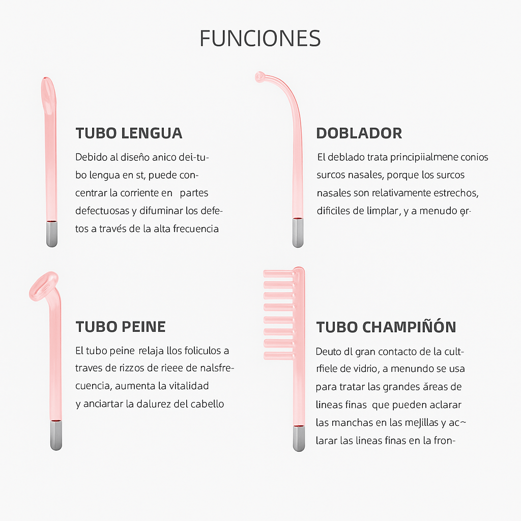 Alta frecuencia profesional 7 electrodos