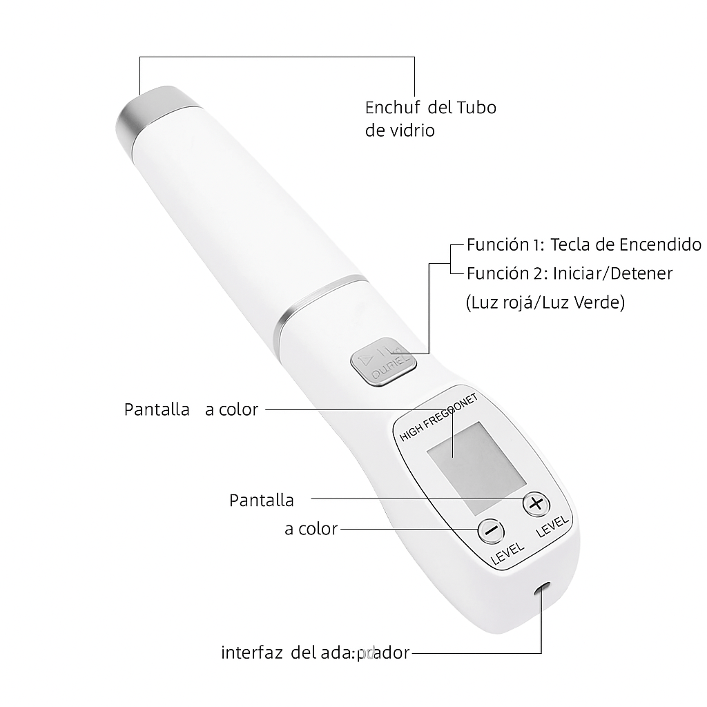 Alta frecuencia profesional 7 electrodos