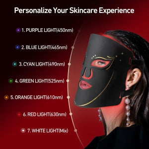 Máscara Facial Led Fototerapia 7 Colores Inalambrica