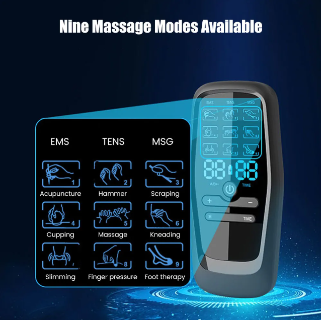Electroestimulador Portable Tens Ems Msg 9 Modos 30 niveles