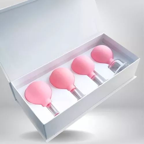Set de Ventosas Chinas x4 – Vidrio + Silicona
