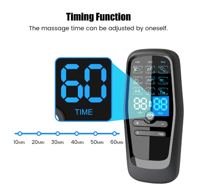 Electroestimulador Portable Tens Ems Msg 9 Modos 30 niveles