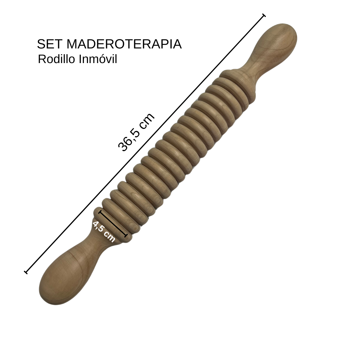 Kit de Maderoterapia Profesional – 5 Piezas de Madera Natural