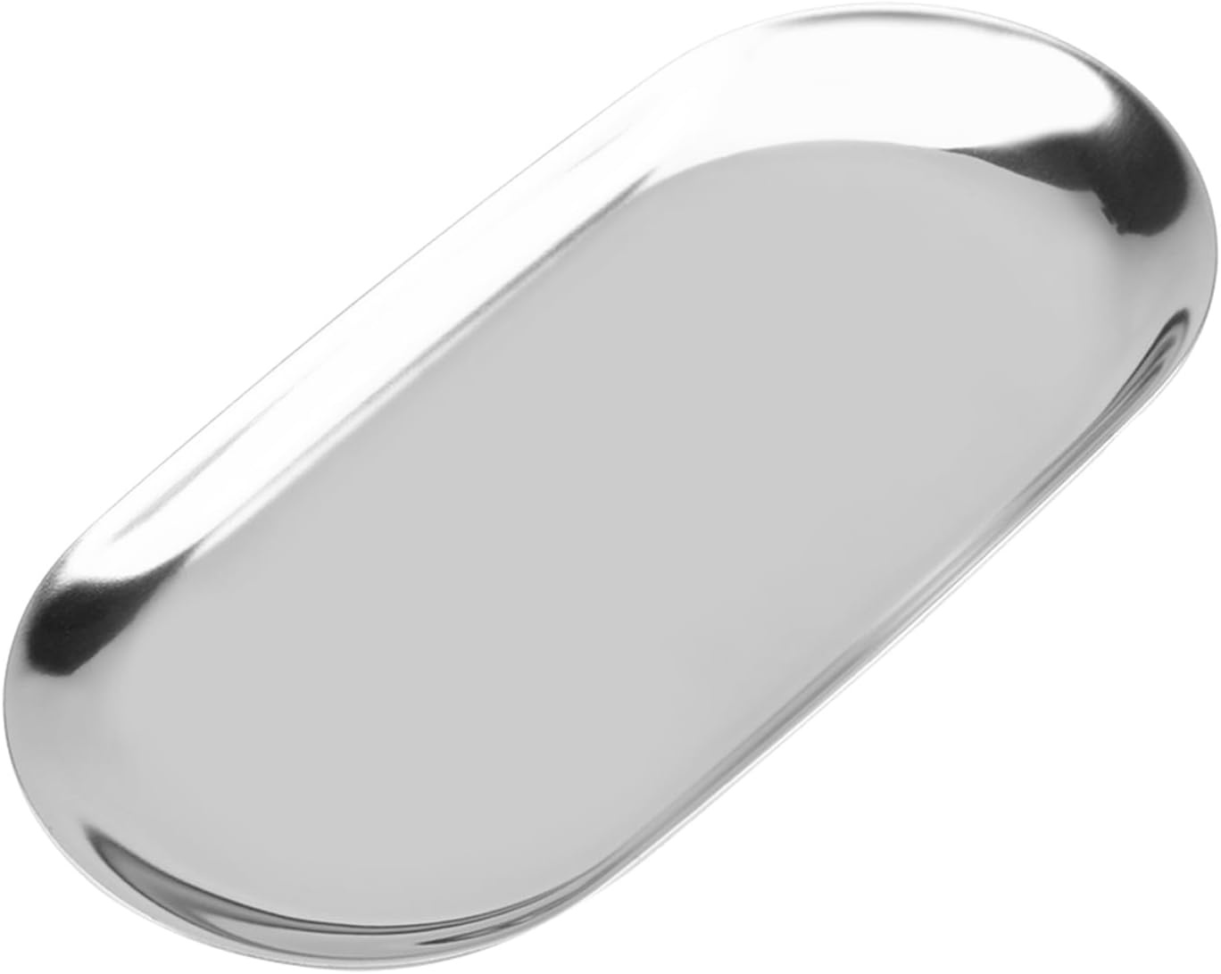 Bandeja metalica oval – Acero Pulido