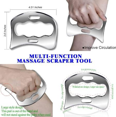 Kit Profesional Gua Sha de Acero Inoxidable