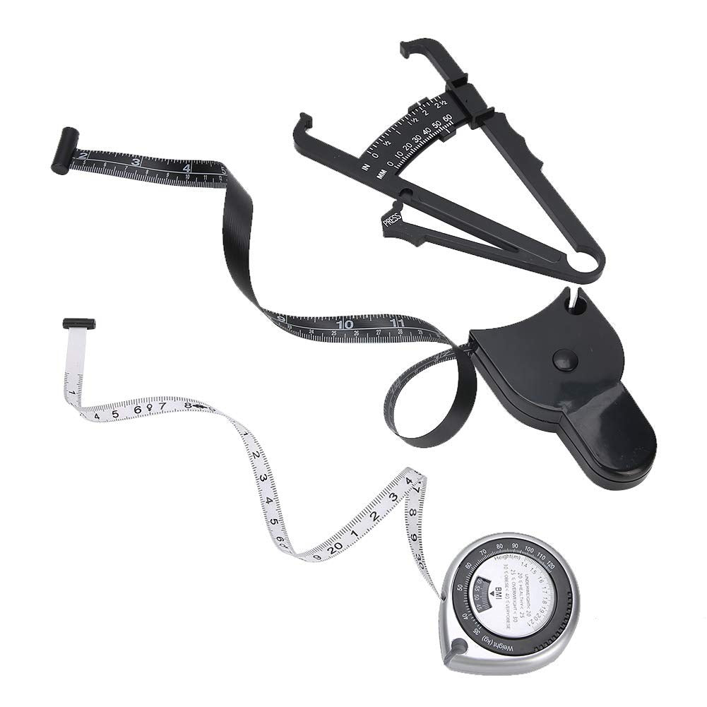 Set Plicómetro + Medidor de IMC + Cinta Métrica