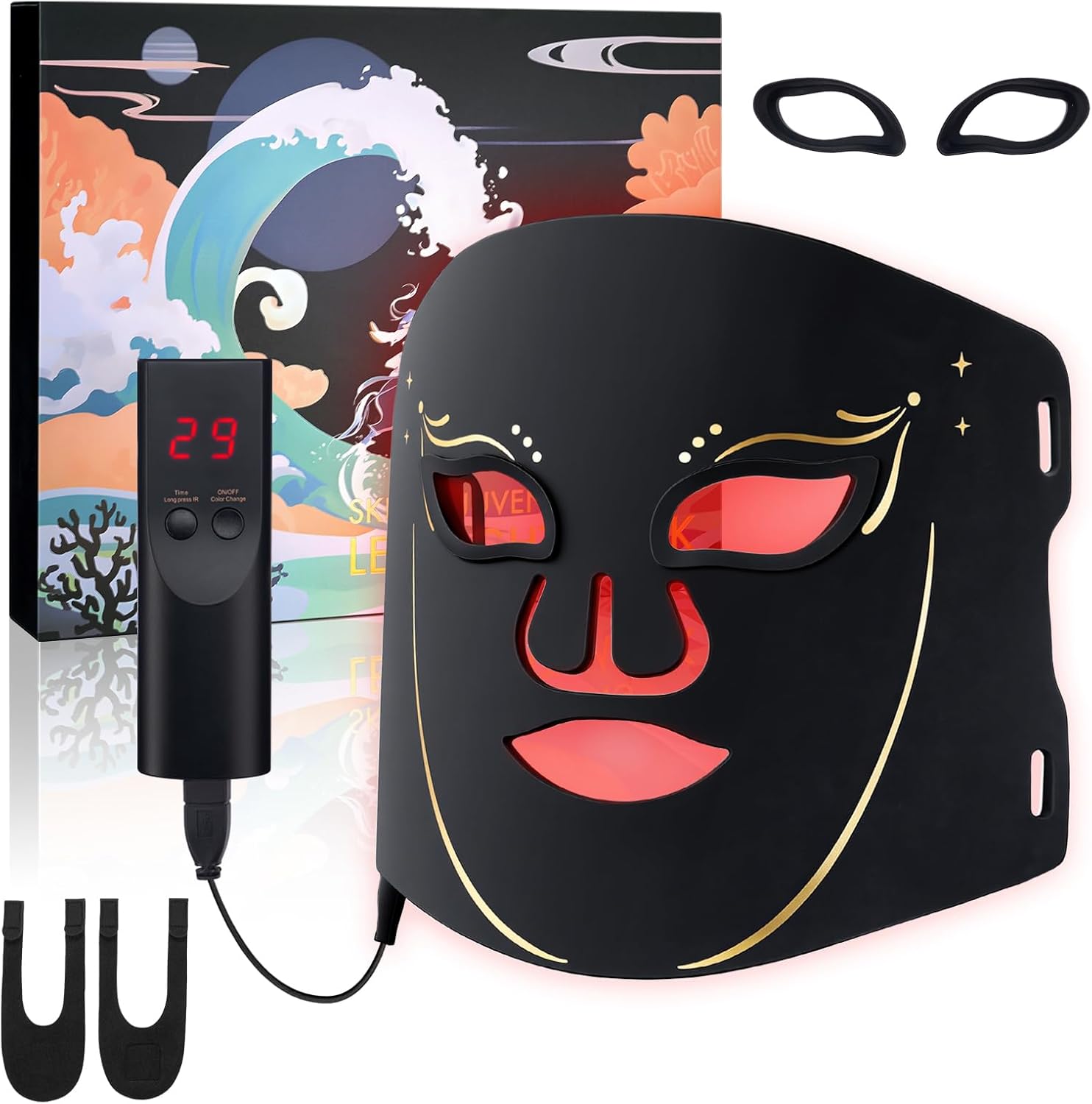 Máscara Facial Led Fototerapia 7 Colores Inalambrica