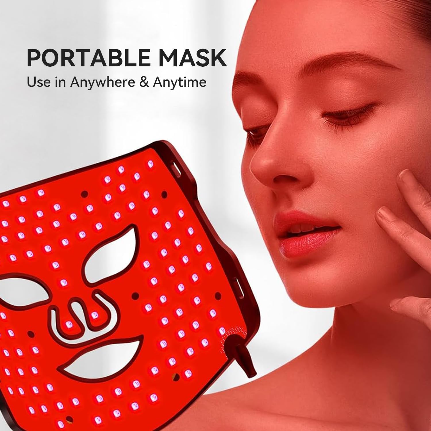 Máscara Facial Led Fototerapia 7 Colores Inalambrica