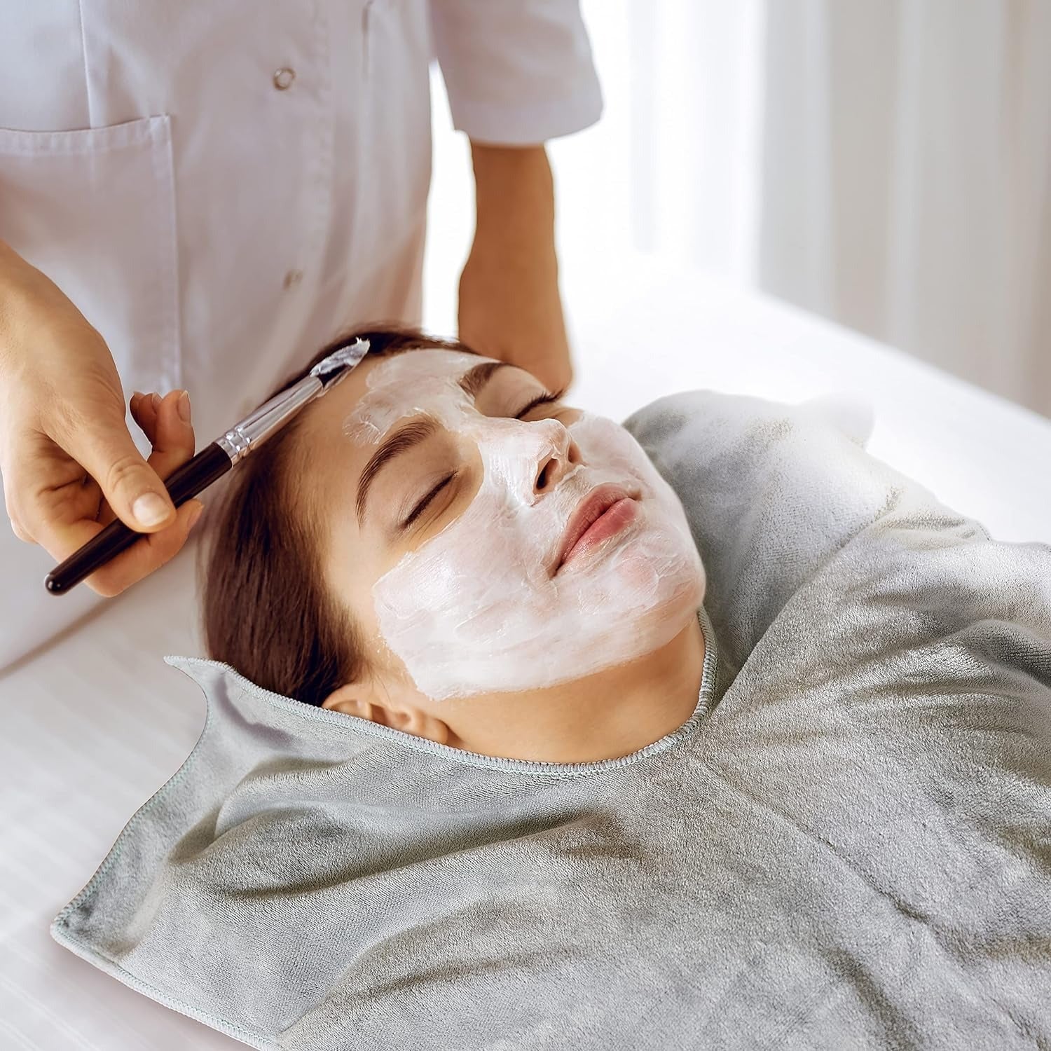 Toalla Facial en U para Estética y Cosmetología