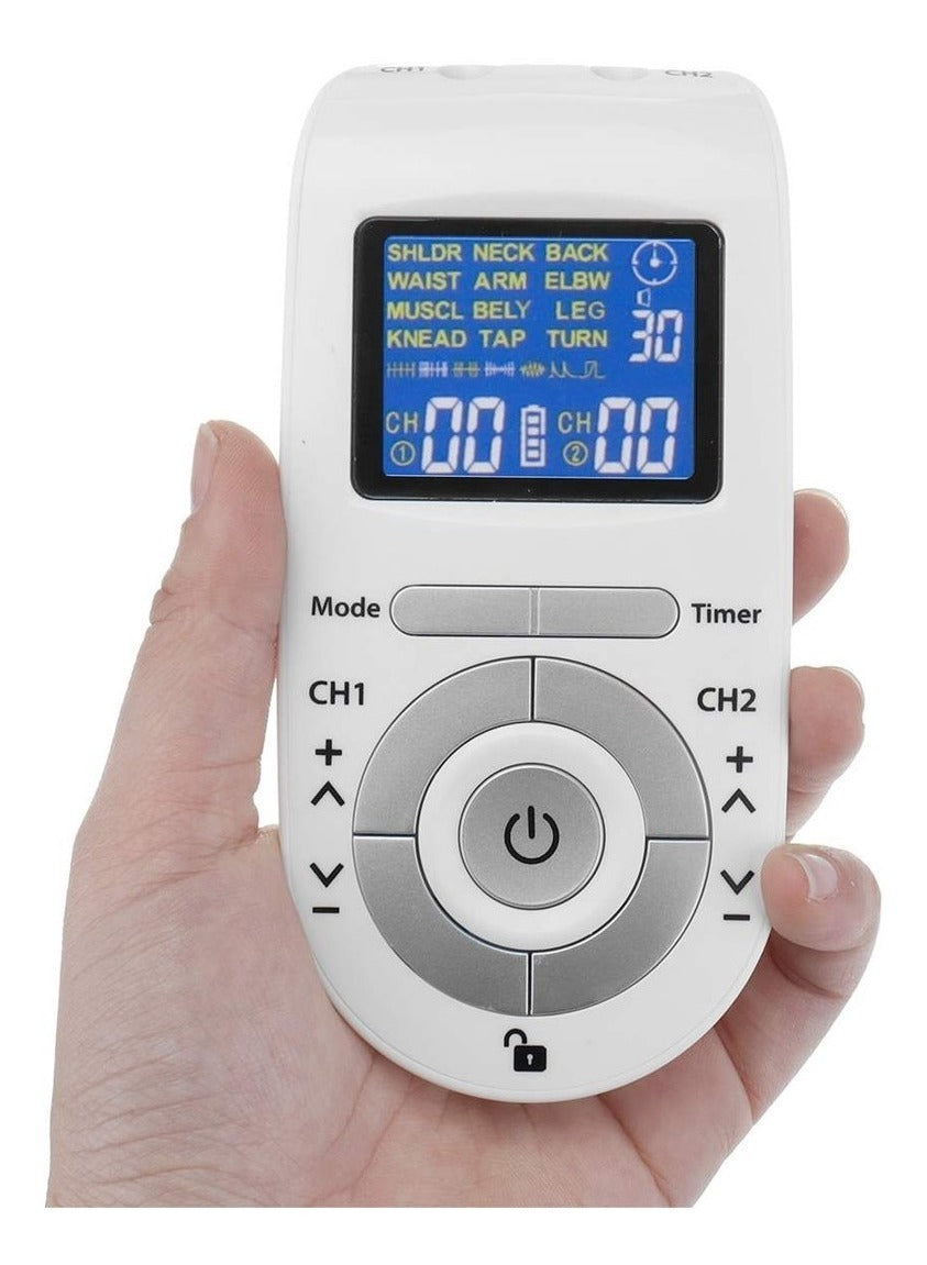Electroestimulador Portátil 4 Electrodos con TENS