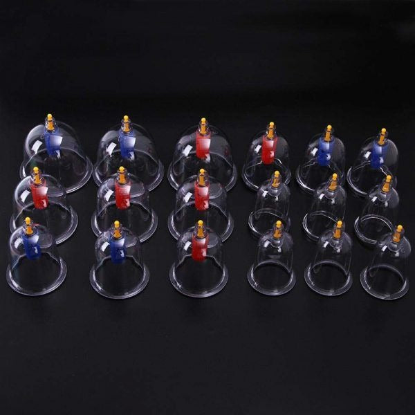 Ventosas Chinas con Pistola de Vacío – Set Profesional x18 Copas