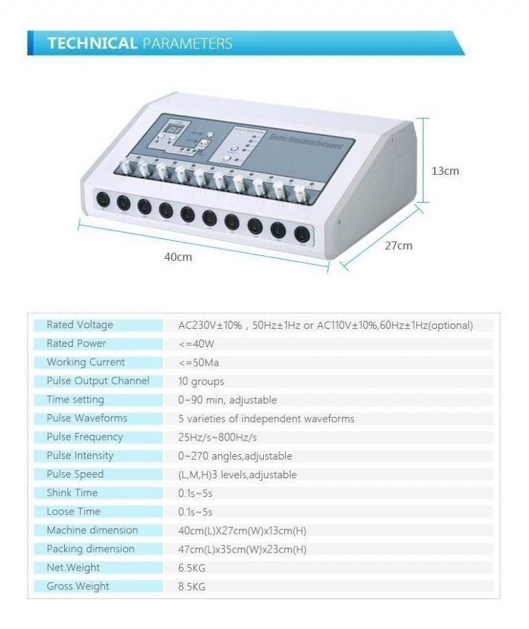 Equipo de Electroestimulación Ondas Rusas