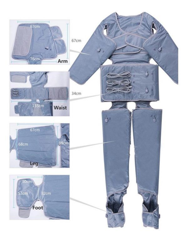 Traje de Presoterapia Profesional + Infrarrojo (Termoterapia) – Uso Estético Avanzado