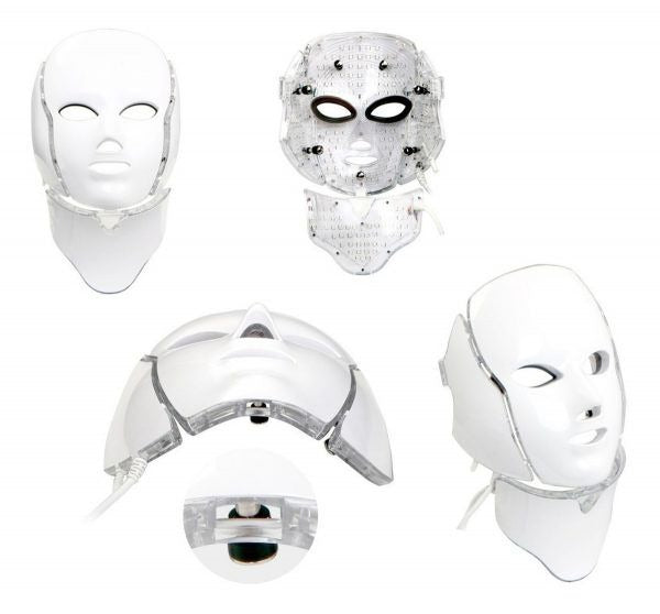 Máscara LED Facial 7 Colores con Cuello