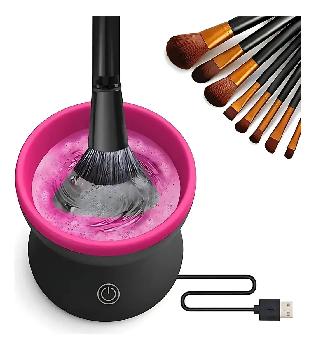 Limpiador Eléctrico de Brochas de Maquillaje Automático con Secado Rápido