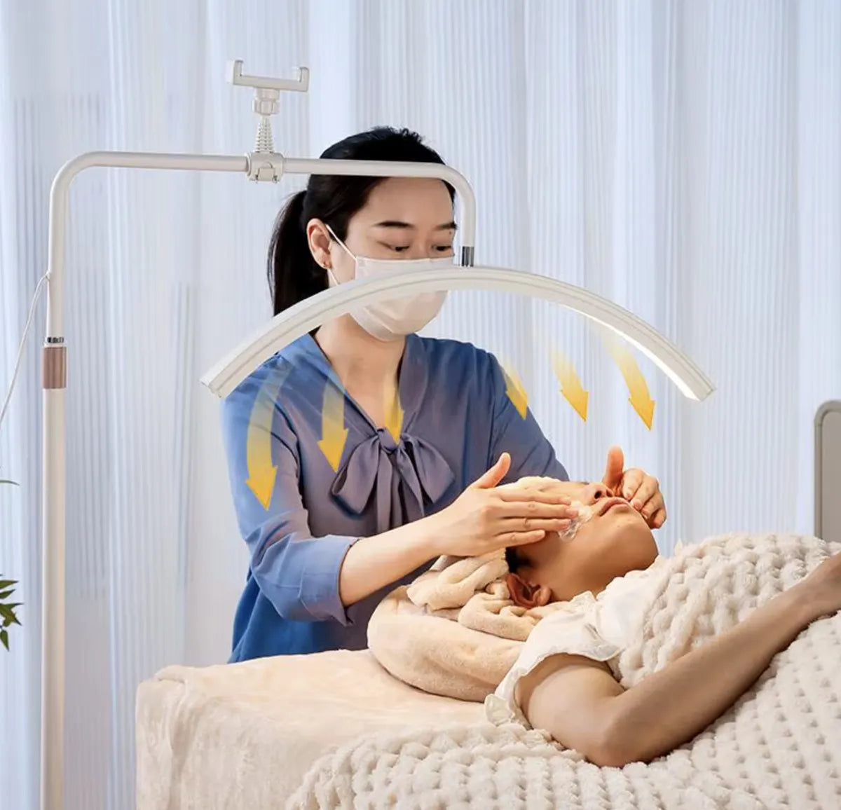 Lampara media luna de pie Grande