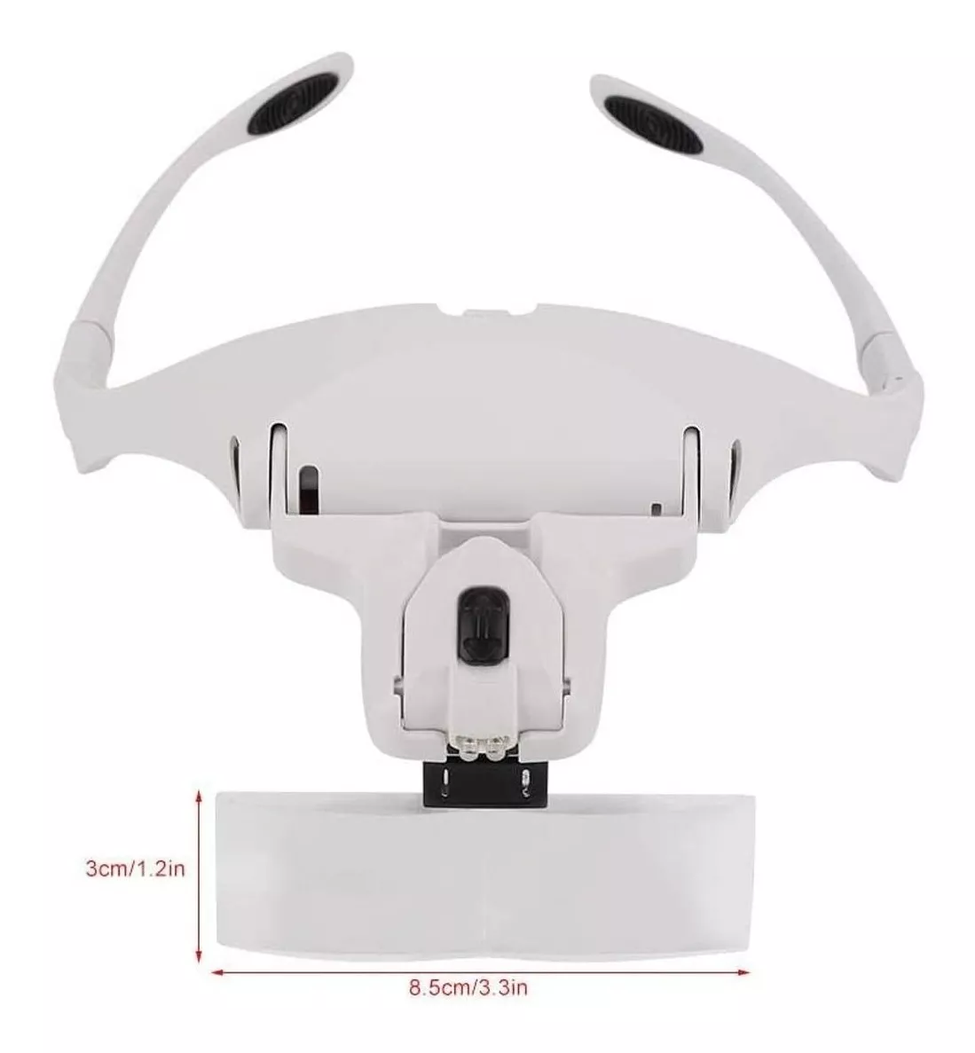 Lámpara Visera con Luz LED y 5 Lupas de Aumento – Modelo Recargable USB