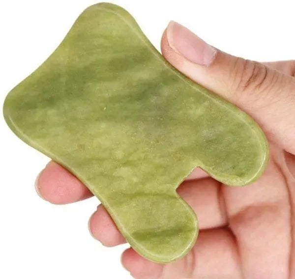 Piedra Guasha Jade Natural Para Masajes Faciales
