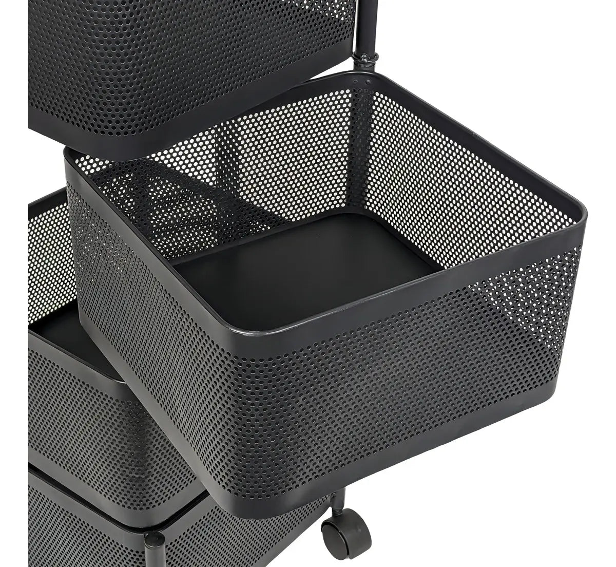 Carro Organizador Metalico 5 Estantes Cuadrados Con Ruedas