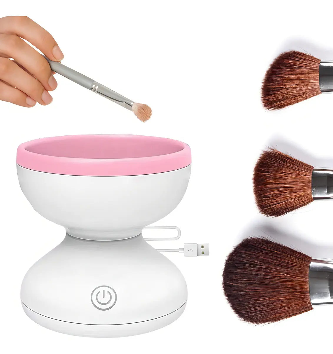 Limpiador Eléctrico de Brochas de Maquillaje Automático con Secado Rápido