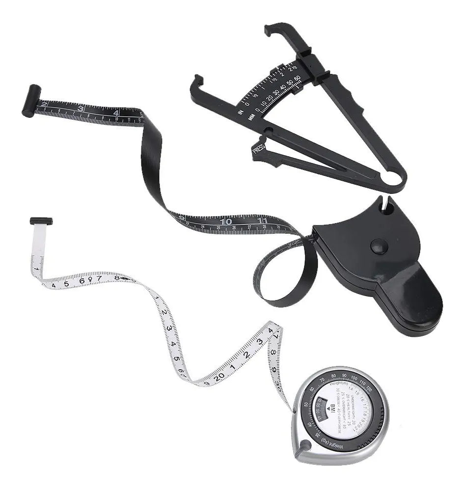 Set Plicómetro + Medidor De Imc + Cinta Métrica De Cintura
