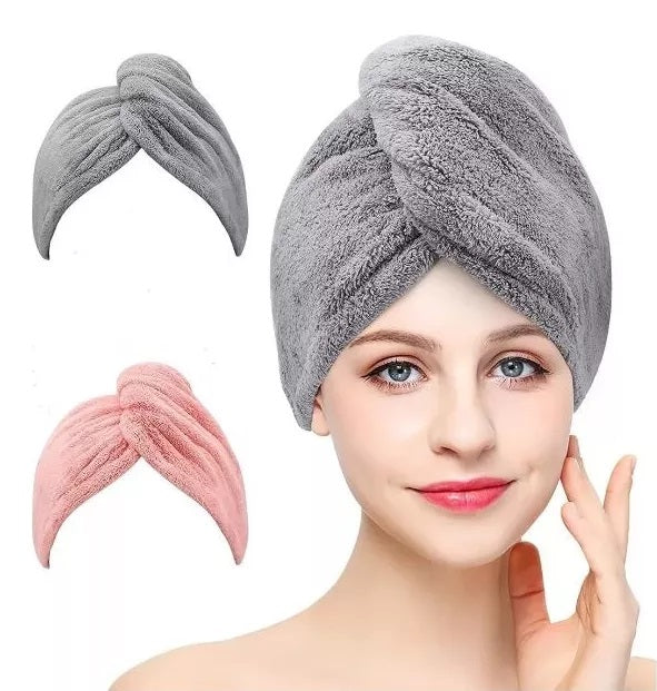 Toalla turbante de microfibra para el cabello