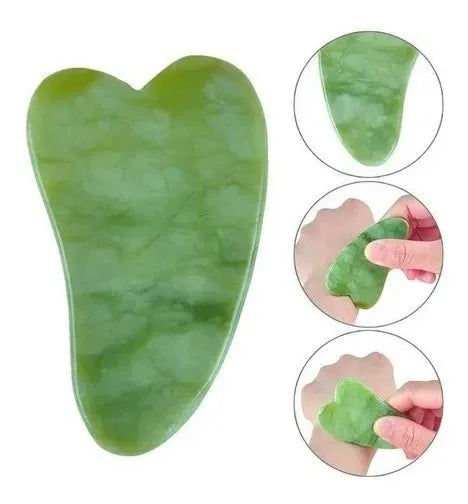 Rodillo de Jade + Gua Sha – Set Relajante y Masajeador Facial
