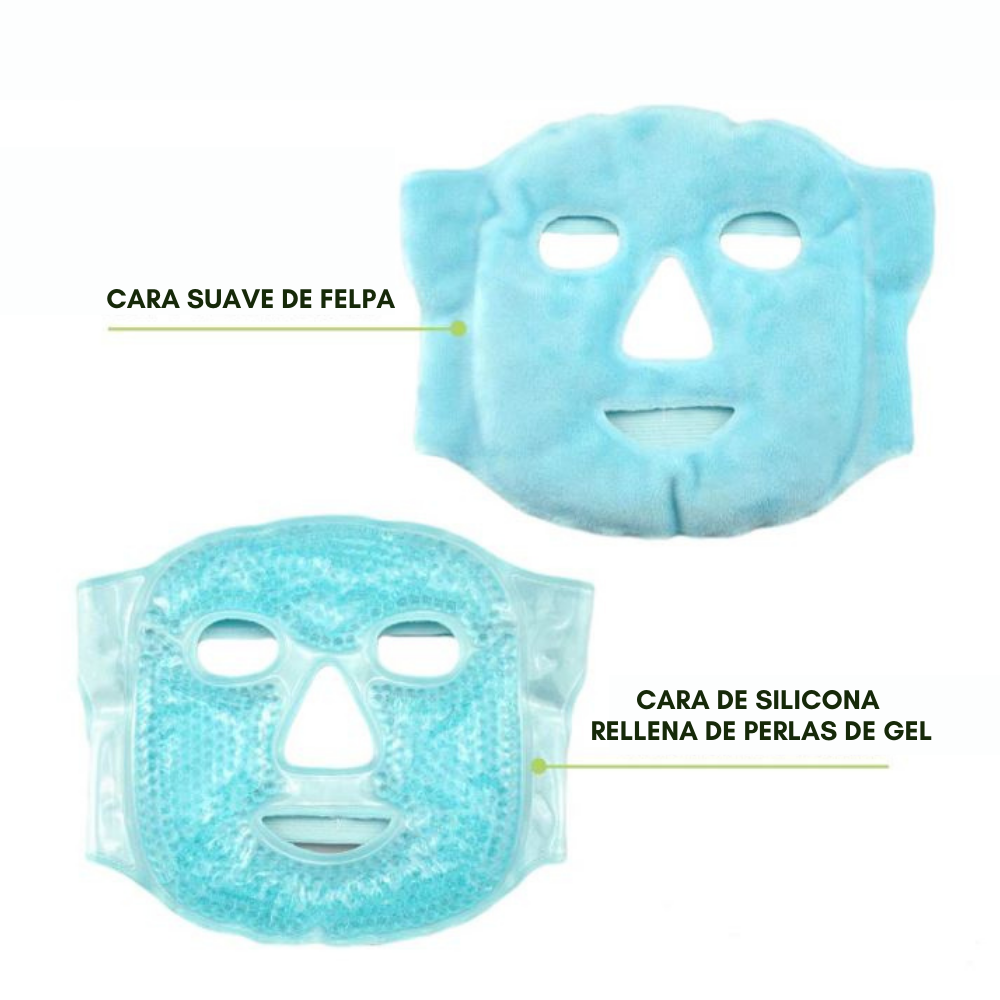Máscara Facial de Gel Frío/Calor Descongestiva