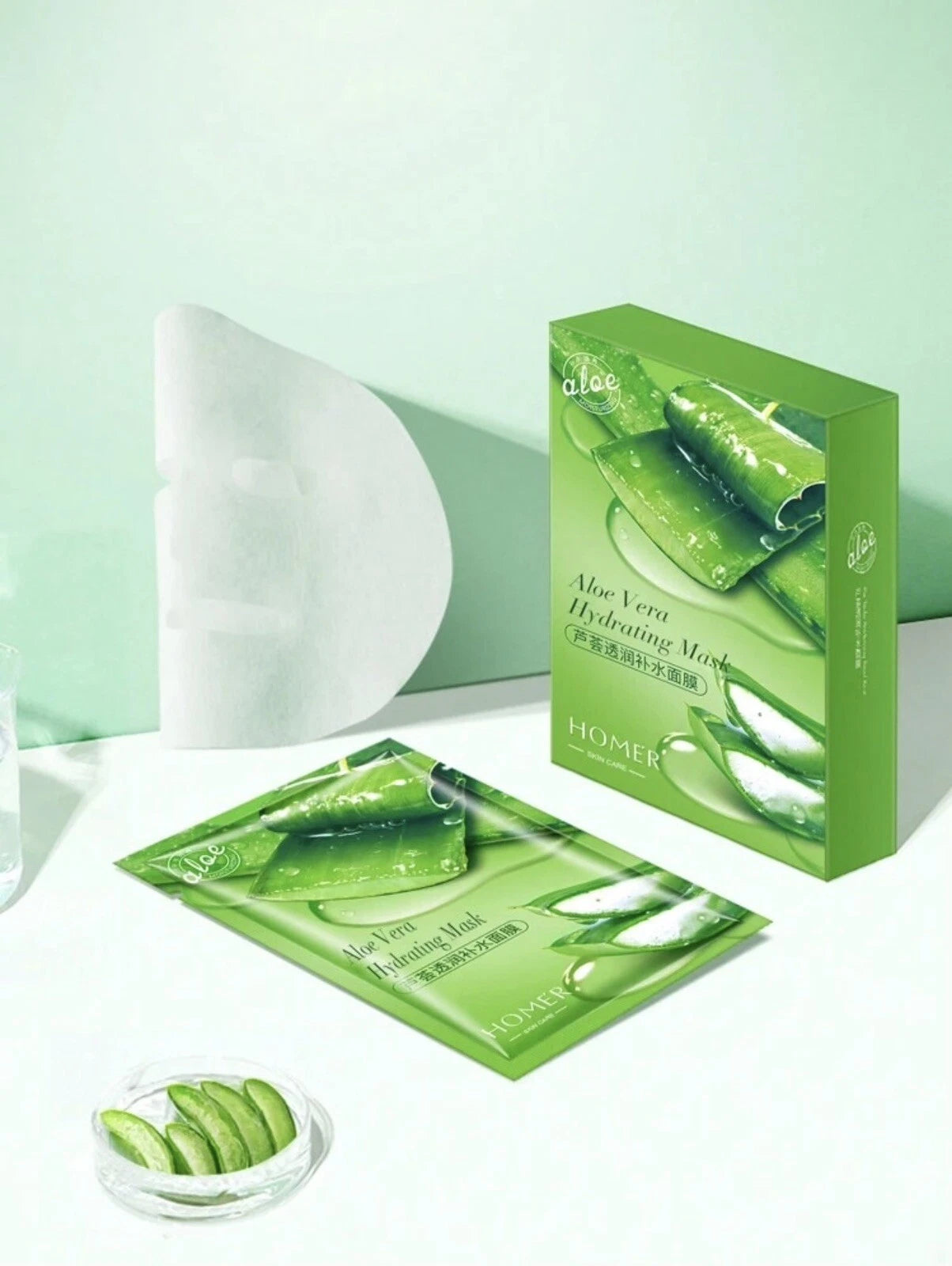 Mascarilla Facial Aloe Vera Home'r Hidratante