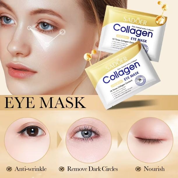 Parches de Colágeno para Ojos Antiage – SADOER (1 Par)
