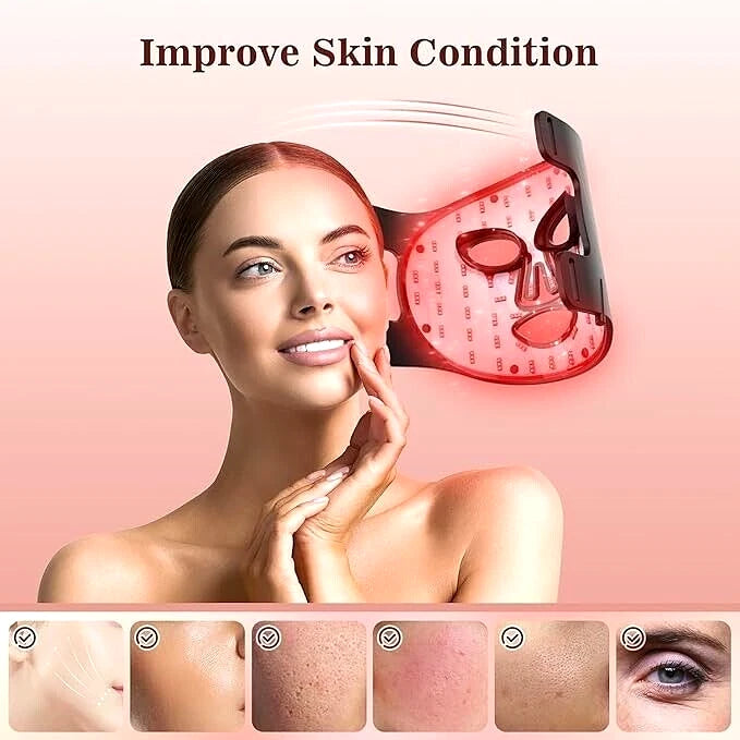 Máscara Led Fototerapia Facial 3 Colores