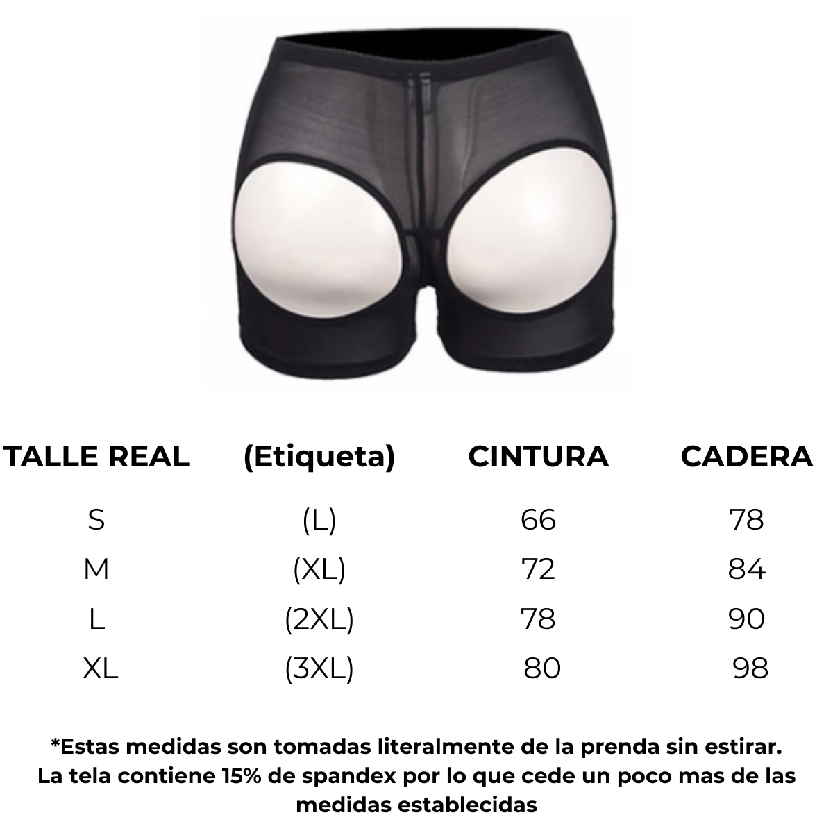 Short Bombacha Gluteos Up Para Usar Debajo De La Ropa