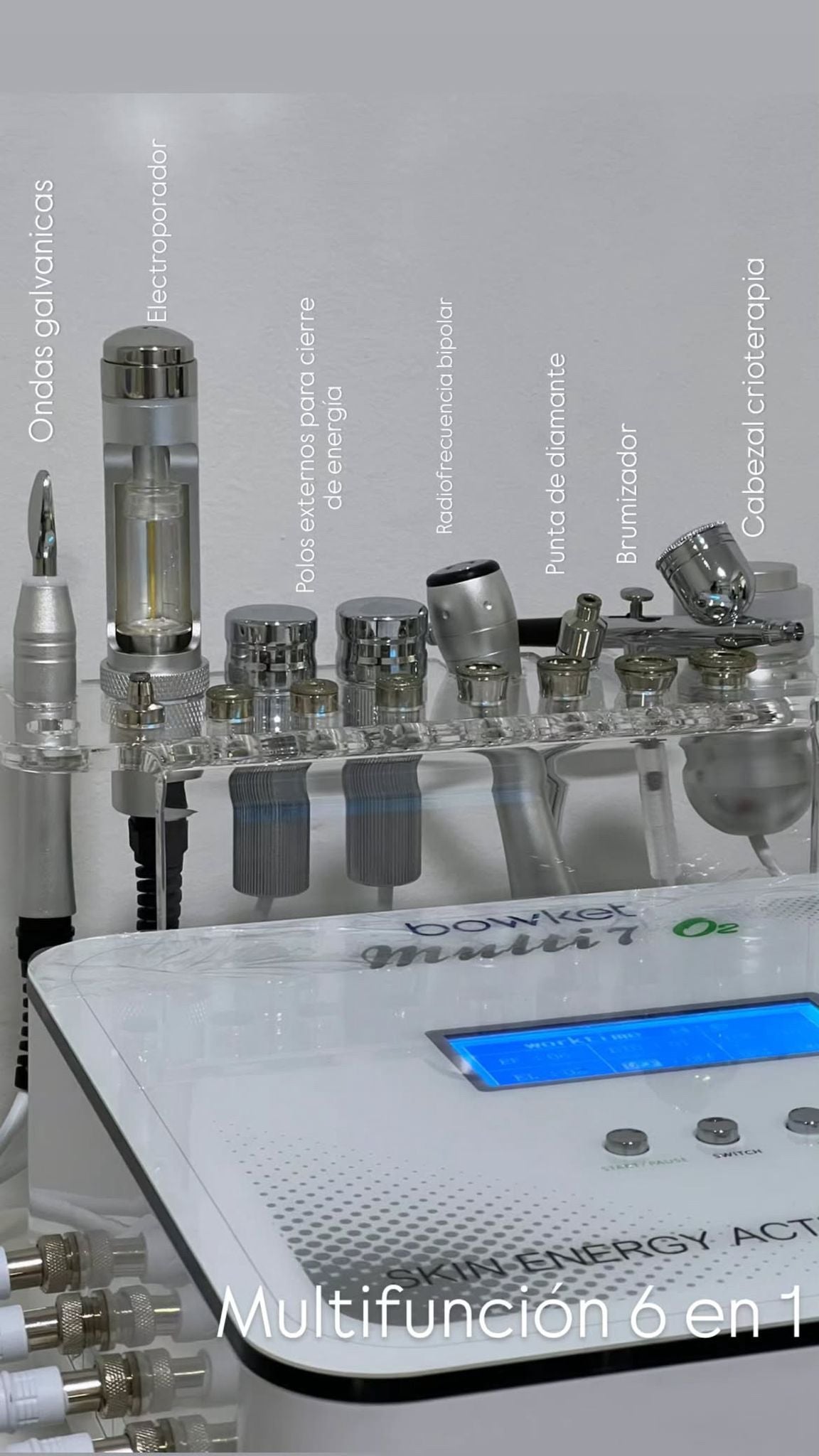 Equipo Multifuncional Facial Combinado 6en1 Cosmetología