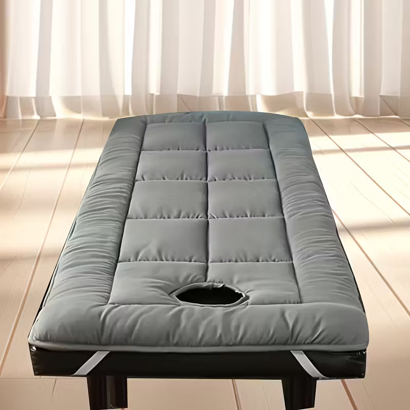 Cubre camilla acolchado para spa con orificio facial