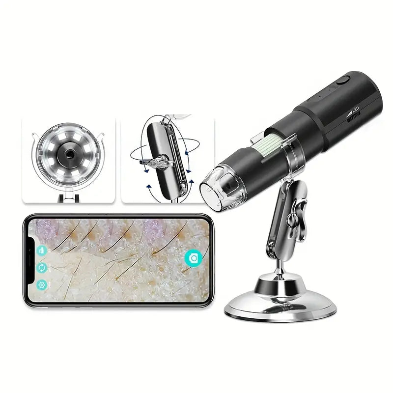 Capilógrafo Digital Inalámbrico 50X–1000X