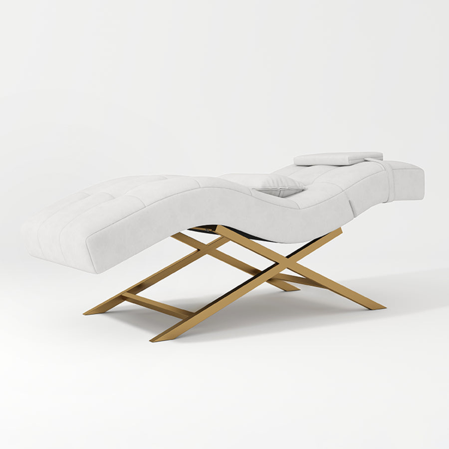 Camilla Cosmetologica Acolchonada Curva Blanca