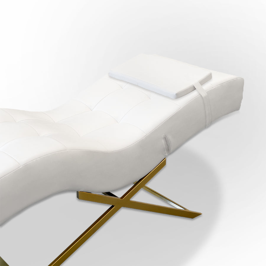 Camilla Cosmetologica Acolchonada Curva Blanca