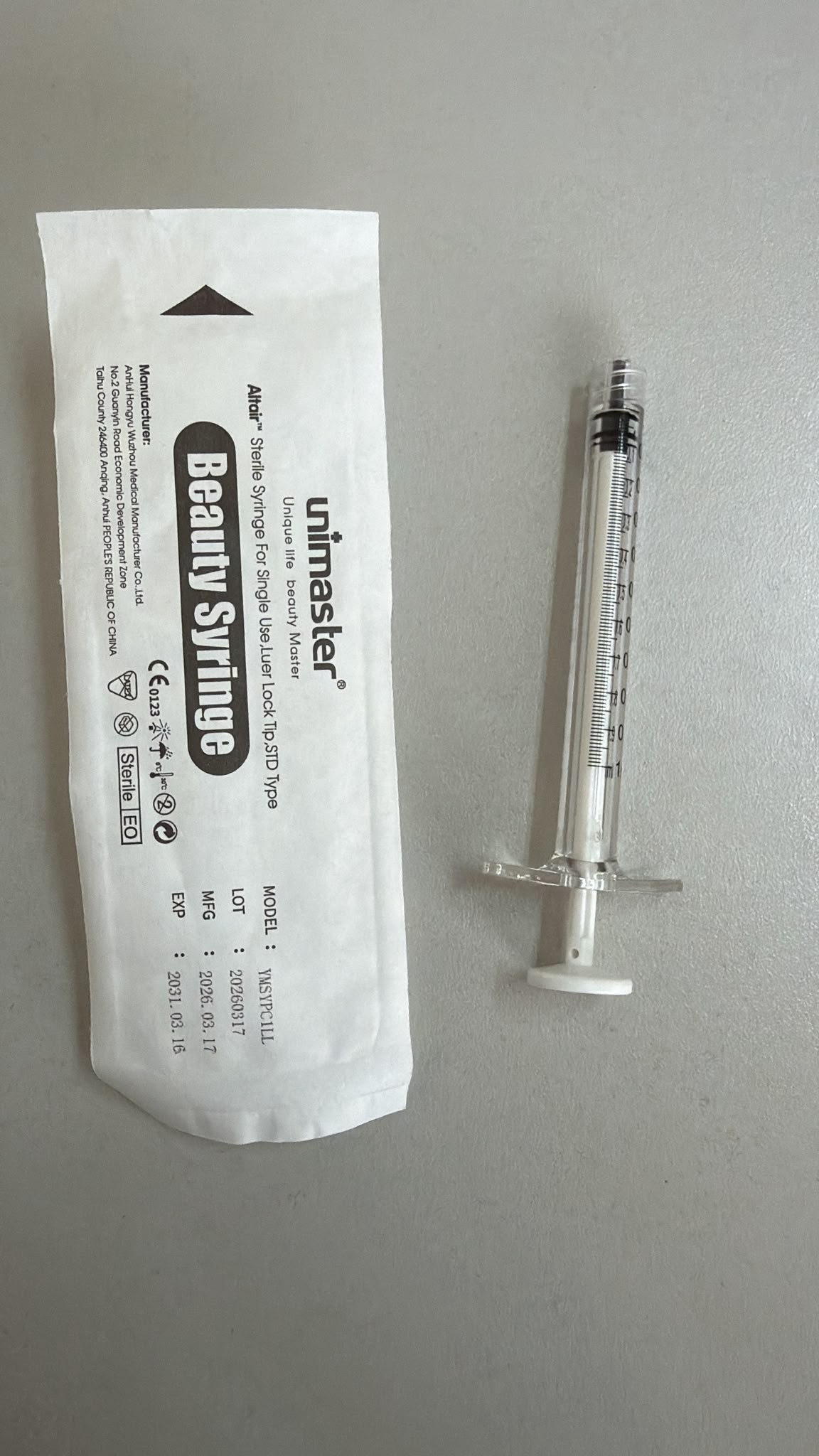 Jeringa Rosca 1ml Alta Calidad Luer Lock 1 Ml caja x100