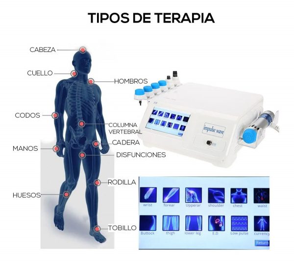 Dispositivo de Terapia por Ondas de Choque – 7 Transmisores Profesionales