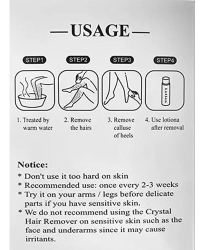 Piedra Nano Cristal Removedor de Vello y Exfoliador