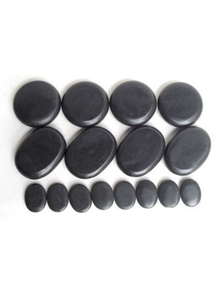 Set de Piedras Calientes Basalto – 16 Unidades