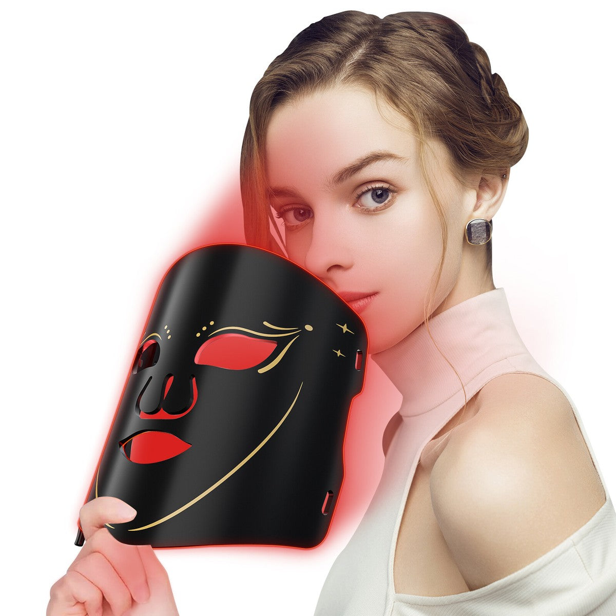 Máscara Facial Led Fototerapia 7 Colores Inalambrica