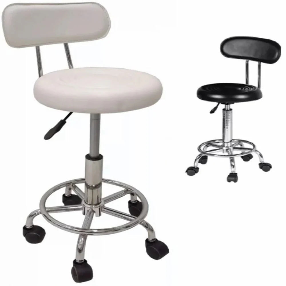 Silla Banqueta Regulable con Ruedas y Respaldo