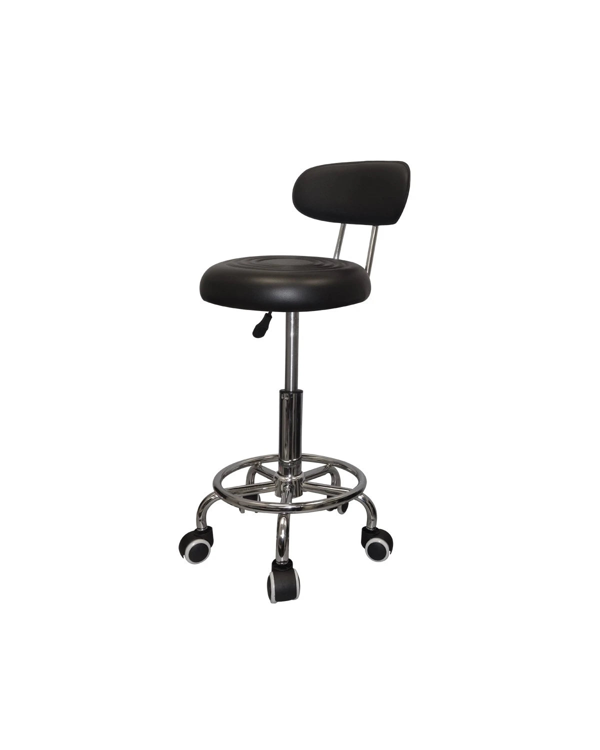 Silla Banqueta Regulable con Ruedas y Respaldo