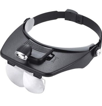 Lámpara Visera con Luz LED + 5 Lupas de Aumento Profesional